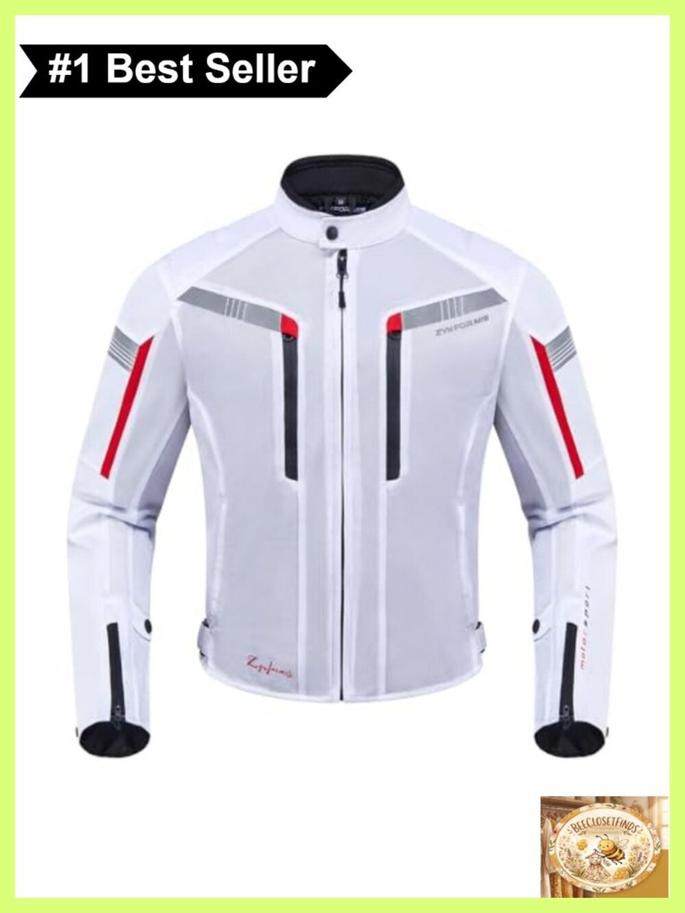 Men's Summer Mesh Motorcycle Jacket with CE Armor Breathable